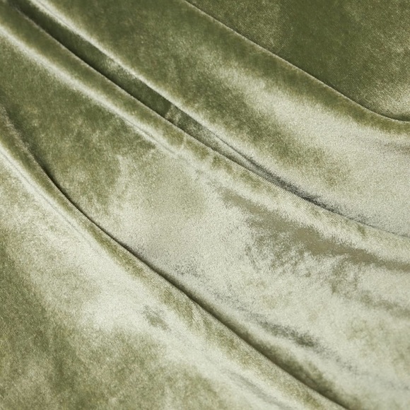 Salamanca Dress by Reformation SZ 6 in Artichoke Velvet. - Picture 13 of 14